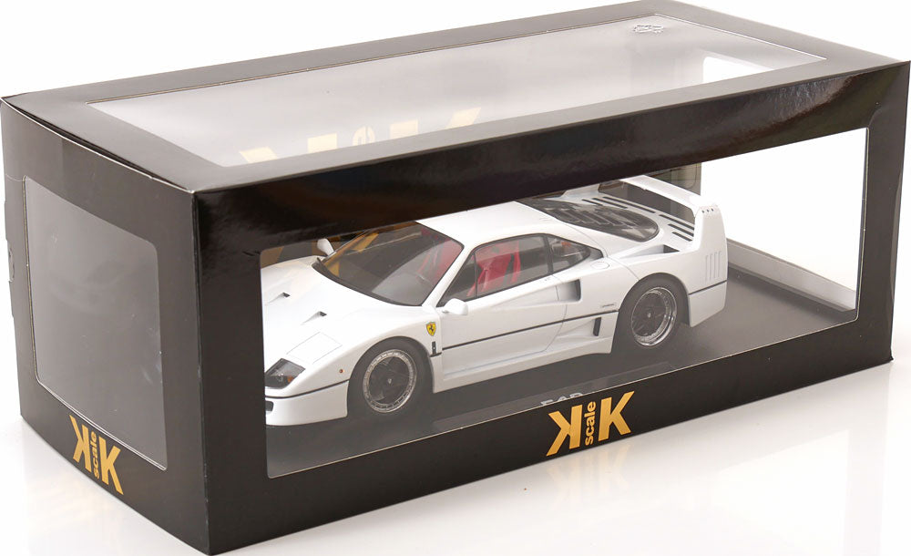 1/18 - Ferrari F40 Sultan of Brunei with Red Seats, white - KKDC180695 - KK Diecast