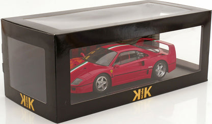 1/18 - Ferrari F40 Italia Design with Red Seats, red/white/green - KKDC180696 - KK Diecast