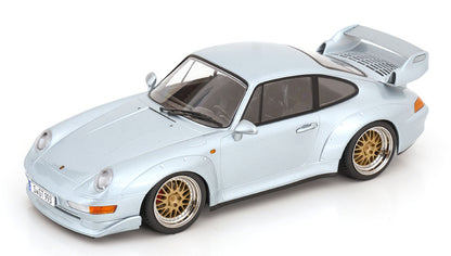 1/18 - Porsche 911 993 GT2 COUPE 1996 - CERCHI BBS - BBS RIMS - SILVER - KK Diecast - KKDC181421B