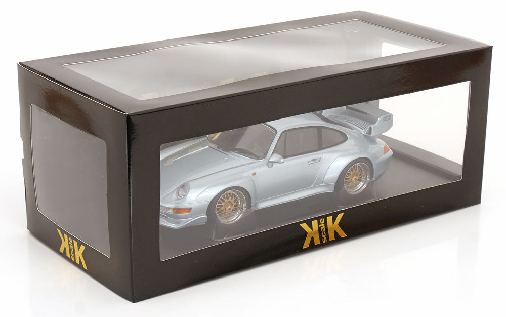 1/18 - Porsche 911 993 GT2 COUPE 1996 - CERCHI BBS - BBS RIMS - SILVER - KK Diecast - KKDC181421B