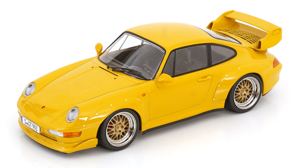 1/18 - Porsche 911 993 GT2 COUPE 1996 - CERCHI BBS - BBS RIMS - YELLOW - YELLOW - KK Diecast - KKDC181422B