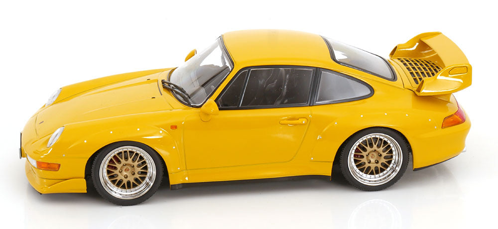 1/18 - Porsche 911 993 GT2 COUPE 1996 - CERCHI BBS - BBS RIMS - YELLOW - YELLOW - KK Diecast - KKDC181422B
