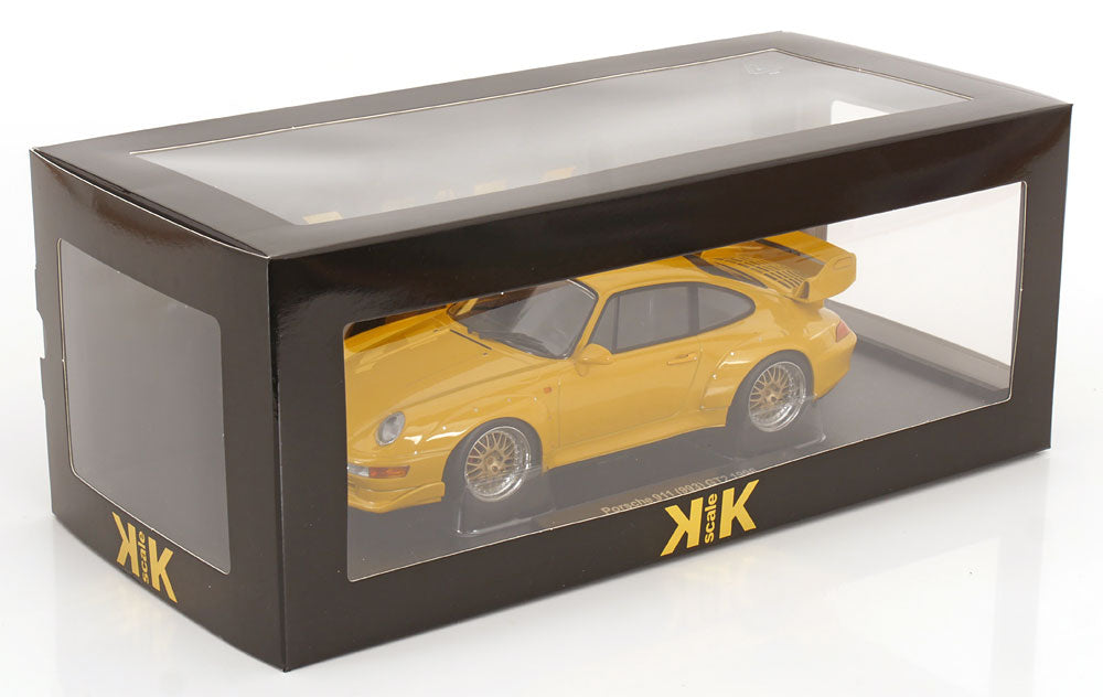 1/18 - Porsche 911 993 GT2 COUPE 1996 - CERCHI BBS - BBS RIMS - YELLOW - YELLOW - KK Diecast - KKDC181422B