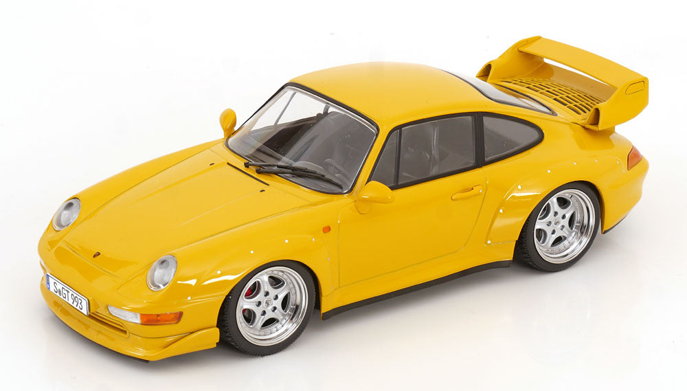 1/18 - Porsche 911 993 GT2 COUPE 1996 - CERCHI SPEEDLINE - SPEEDLINE RIMS - YELLOW - KK Diecast - KKDC181422S