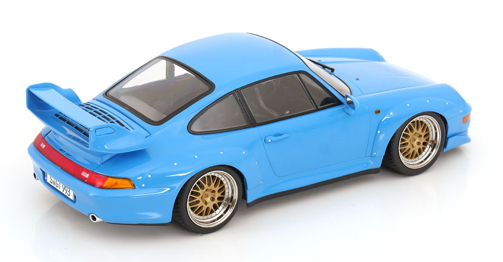 1/18 - Porsche 911 993 GT2 COUPE 1996 - CERCHI BBS - BBS RIMS - LIGHT BLUE - KK Diecast - KKDC181423B