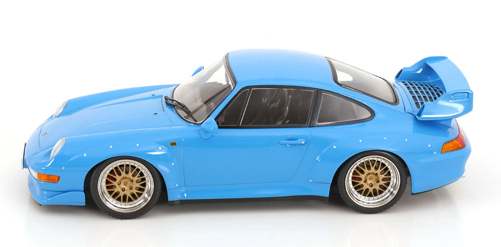 1/18 - Porsche 911 993 GT2 COUPE 1996 - CERCHI BBS - BBS RIMS - LIGHT BLUE - KK Diecast - KKDC181423B