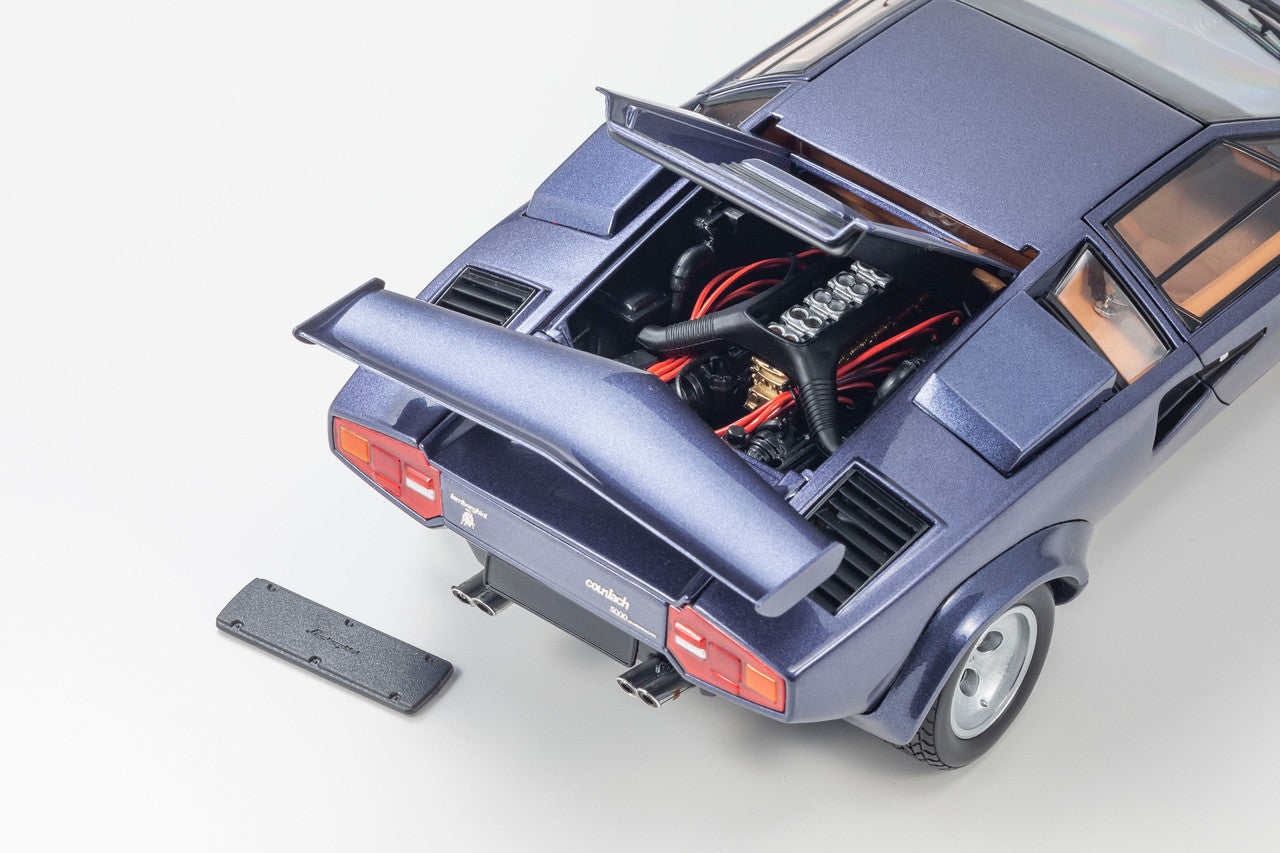 1/18 - Lamborghini Countach LP 5000 Quattrovalvole Dark Blue Metallic - Kyosho - K08320DBL