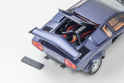 1/18 - Lamborghini Countach LP 5000 Quattrovalvole Dark Blue Metallic - Kyosho - K08320DBL