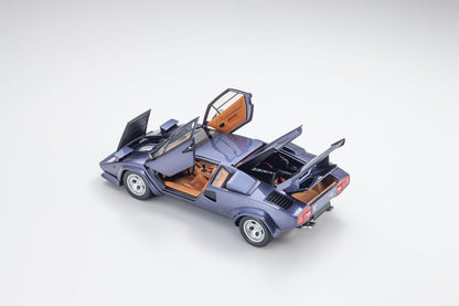 1/18 - Lamborghini Countach LP 5000 Quattrovalvole Dark Blue Metallic - Kyosho - K08320DBL