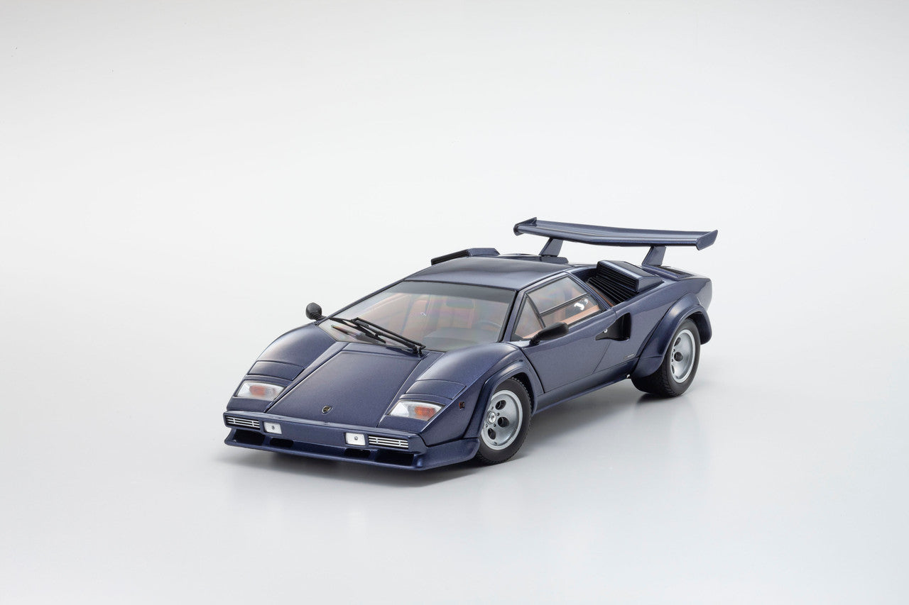 1/18 - Lamborghini Countach LP 5000 Quattrovalvole Dark Blue Metallic - Kyosho - K08320DBL