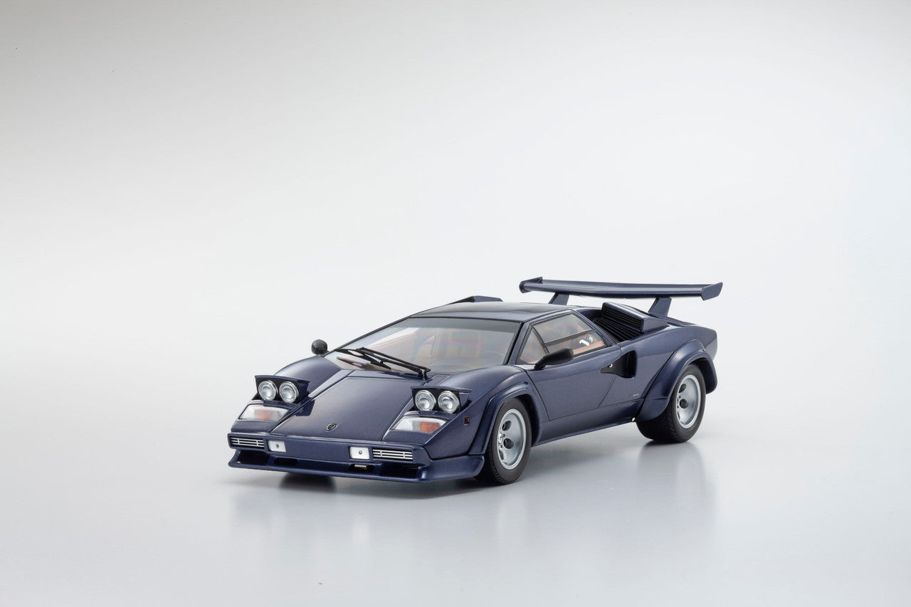 1/18 - Lamborghini Countach LP 5000 Quattrovalvole Dark Blue Metallic - Kyosho - K08320DBL