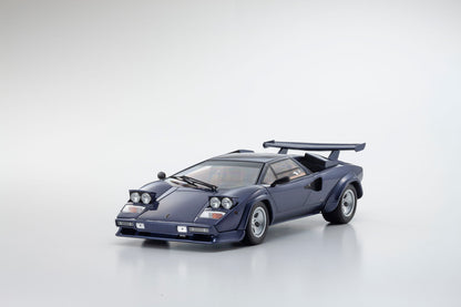 1/18 - Lamborghini Countach LP 5000 Quattrovalvole Dark Blue Metallic - Kyosho - K08320DBL