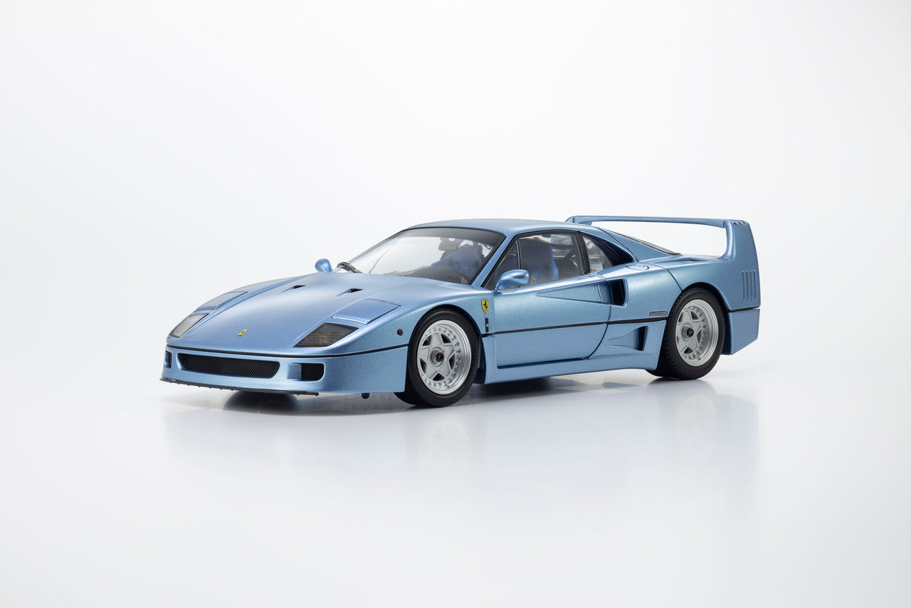 1/18 Ferrari F40 Light Blue Metallic / Red - Kyosho - 2 colour options