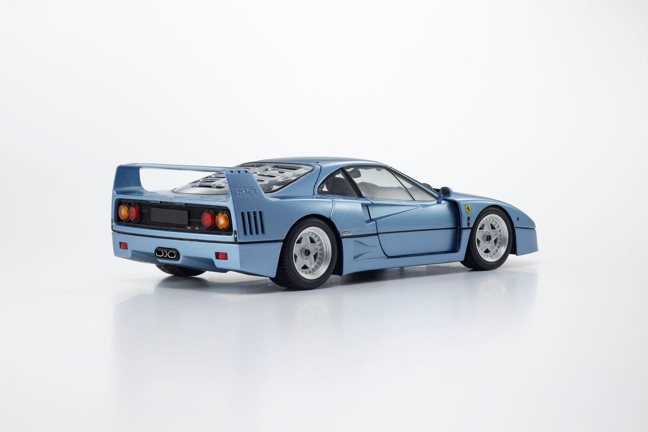 1/18 Ferrari F40 Light Blue Metallic / Red - Kyosho - 2 colour options