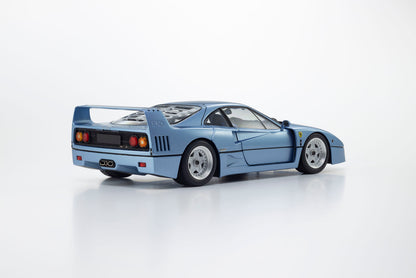 1/18 Ferrari F40 Light Blue Metallic / Red - Kyosho - 2 colour options