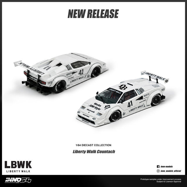 1/64 LIBERTY WALK COUNTACH With Chase Car chance - Inno64 - IN64-LBCOUNTACH-01