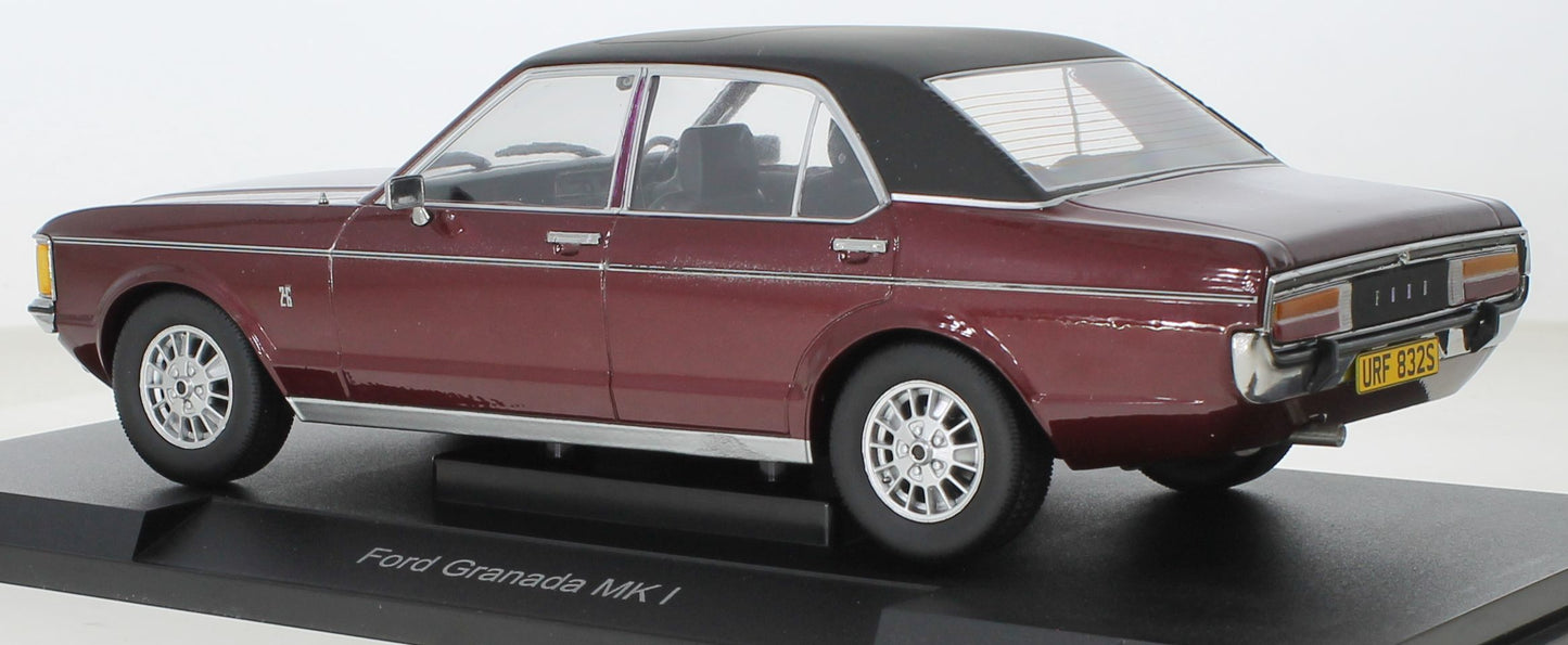 1/18 - Ford Granada MK1 Red/Black 1975 (RHD) (UK Exclusive 300pcs) - MCG 18467 - Model Car Group