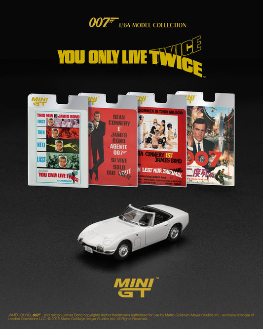 1/64 TOYOTA 2000GT ROADSTER YOU ONLY LIVE TWICE (RHD) ENGLISH BLISTER PACKAGING - Mini GT - MGT00915-007E