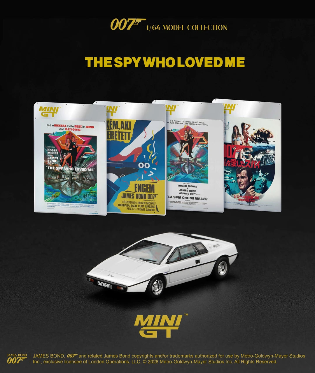 1/64  LOTUS ESPRIT S1 THE SPY WHO LOVED ME (RHD) ENGLISH BLISTER PACKAGING - MiniGT - MGT00925-007E