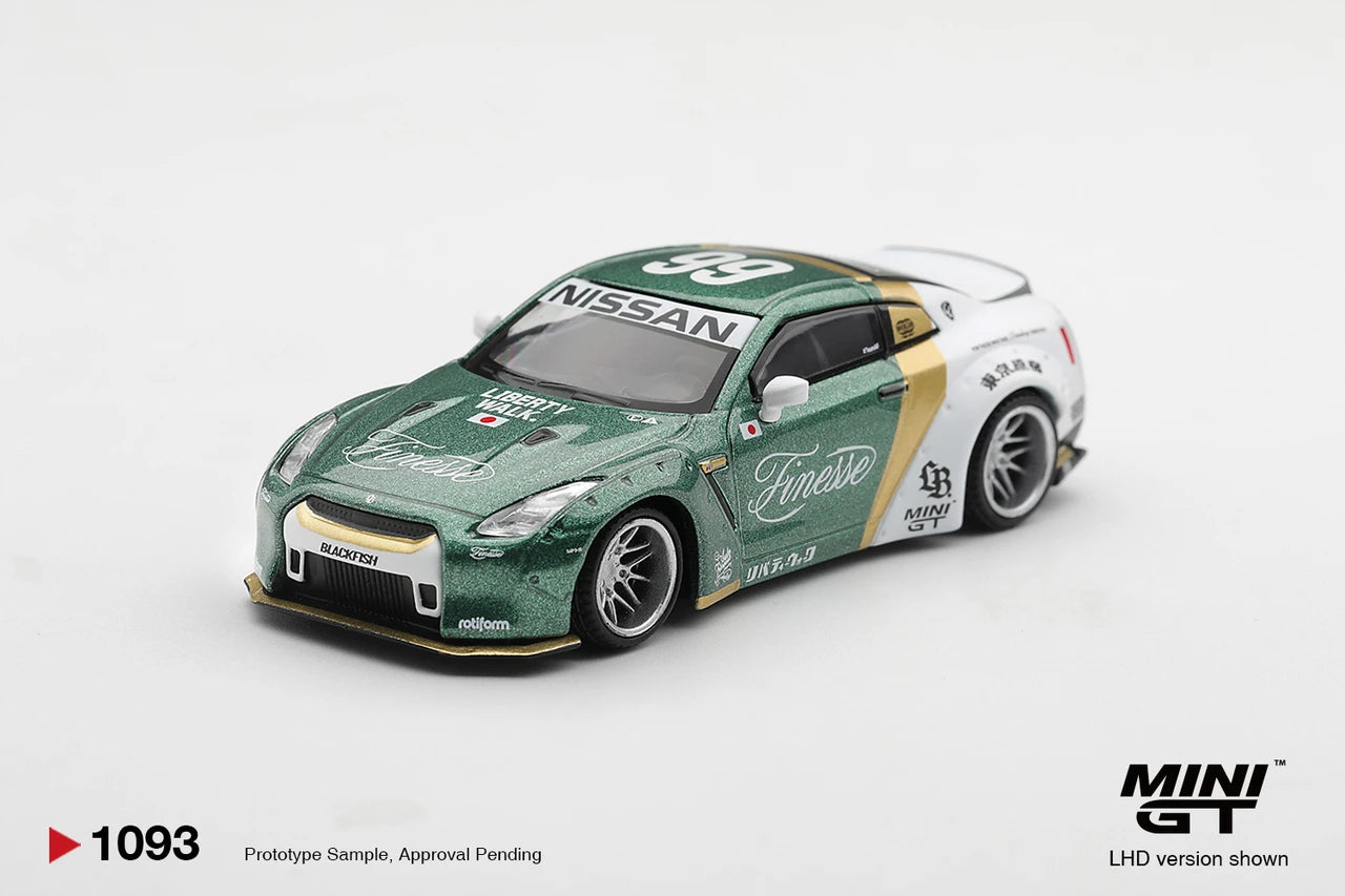 1/64 NISSAN GT-R (R35) LB WORKS TYPE 1 CUSTOM DUCKTAIL AUTO FINESSE (LHD)  - Mini GT - MGT01093
