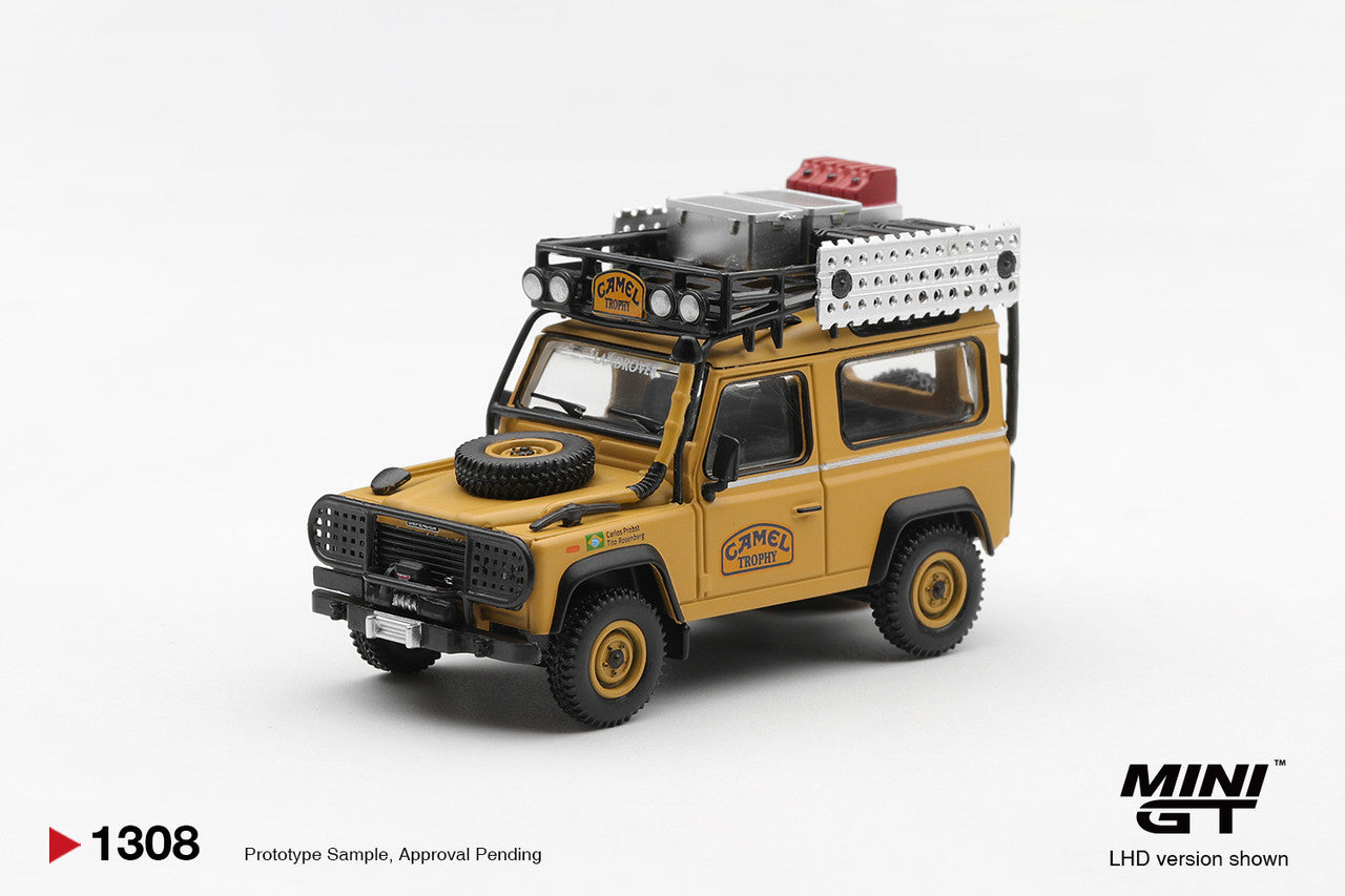 1/64  LAND ROVER DEFENDER 90 1985 CAMEL TROPHY BORNEO TEAM BRAZIL - Mini GT - MGT01308