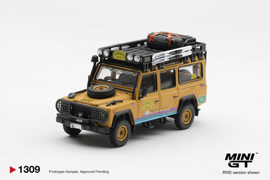 1/64 LAND ROVER DEFENDER 110 1998 CAMEL TROPHY TIERRA DEL FUEGO CT.10 USA - Mini GT - MGT01309