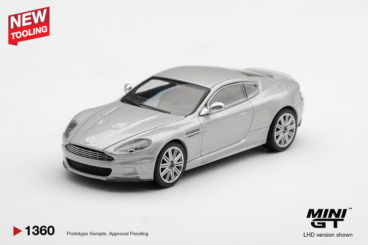 1/64 ASTON MARTIN DBS 2008 LIGHTNING SILVER - Mini GT - MGT01360