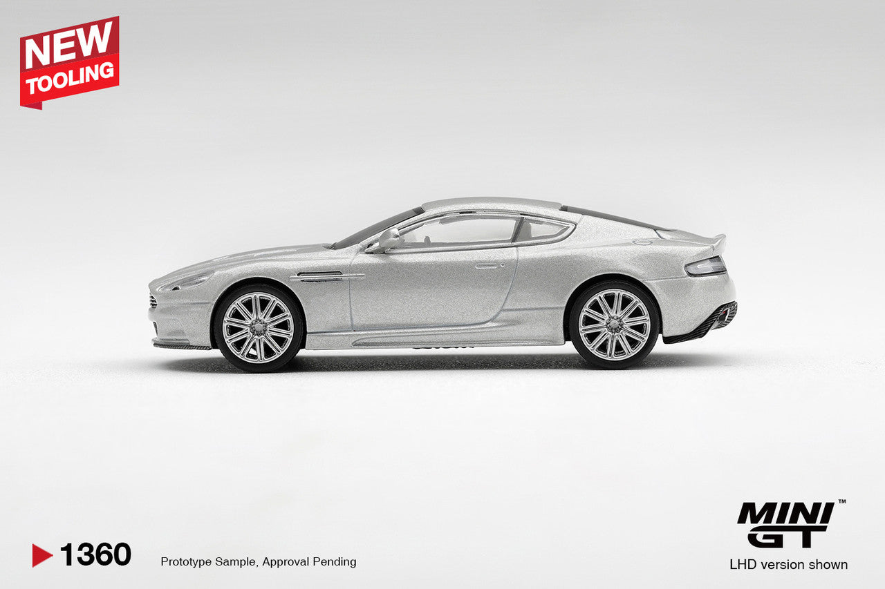 1/64 ASTON MARTIN DBS 2008 LIGHTNING SILVER - Mini GT - MGT01360