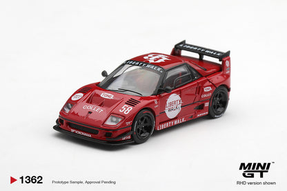 1/64 MAZDA AZ-1 LIBERTY WALK LB40 LB-HINOMARU RED (RHD) - Mini GT - MGT01362