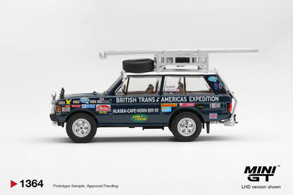 1/64 RANGE ROVER 1971 BRITISH TRANS-AMERICAS EXPEDITION (VXC-765K) (LHD) - Mini GT - MGT01364