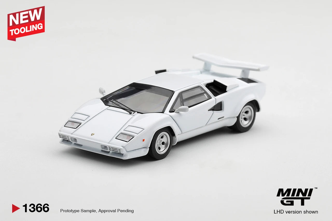 1/64 LAMBORGHINI COUNTACH LP500S WHITE (LHD)  - Mini GT - MGT01366