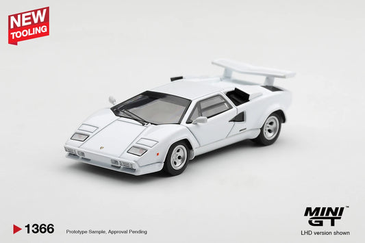 1/64 LAMBORGHINI COUNTACH LP500S WHITE (LHD)  - Mini GT - MGT01366