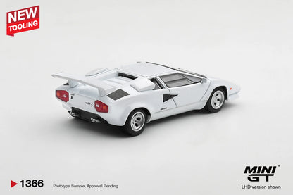 1/64 LAMBORGHINI COUNTACH LP500S WHITE (LHD)  - Mini GT - MGT01366