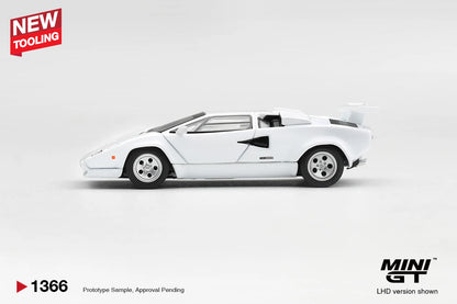 1/64 LAMBORGHINI COUNTACH LP500S WHITE (LHD)  - Mini GT - MGT01366