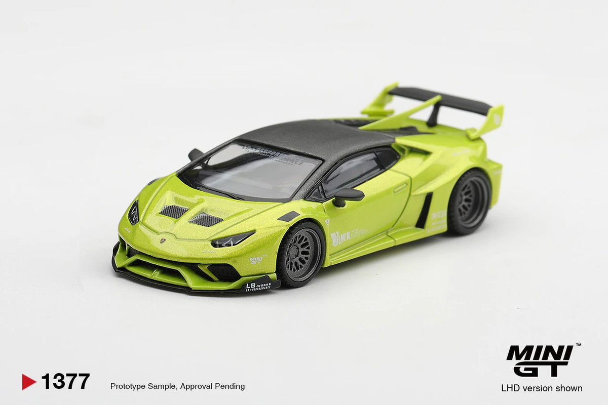 1/64 LAMBORGHINI HURACAN LB WORKS LIME METALLIC - Mini GT - MGT01377 ***Pre Order***