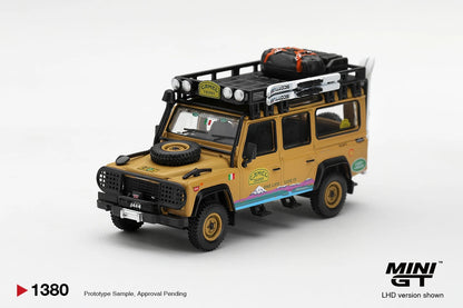 1/64  LAND ROVER DEFENDER 110 1998 CAMEL TROPHY TIERRA DEL FUEGO CT.24 ITALY - Mini GT - MGT01380 ***Pre Order***