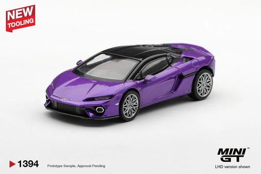 1/64 LAMBORGHINI TEMERARIO VIOLA PASIFAE (RHD) - Mini GT - MGT01394R  ***Pre Order***