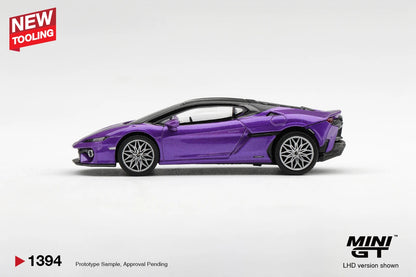 1/64 LAMBORGHINI TEMERARIO VIOLA PASIFAE (RHD) - Mini GT - MGT01394R  ***Pre Order***