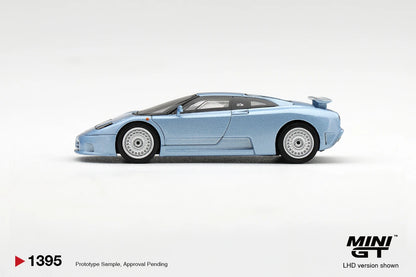 1/64 BUGATTI EB110 GT AZZURRO METALLIZZATO MONDIAL DE L'AUTOMOBILE 1992 (LHD) - Mini GT - MGT01395  ***Pre Order***