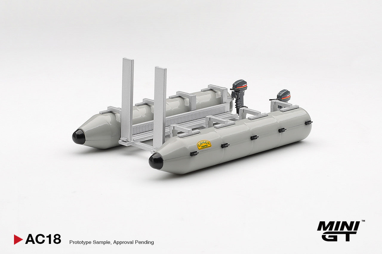 1/64 CAMEL TROPHY PONTOON RAFT (PLASTIC AND ALLOY) - Mini GT - MGTAC18