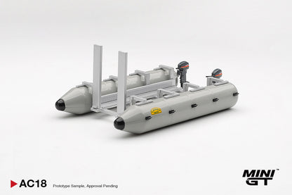 1/64 CAMEL TROPHY PONTOON RAFT (PLASTIC AND ALLOY) - Mini GT - MGTAC18