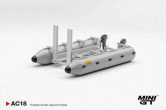 1/64 CAMEL TROPHY PONTOON RAFT (PLASTIC AND ALLOY) - Mini GT - MGTAC18
