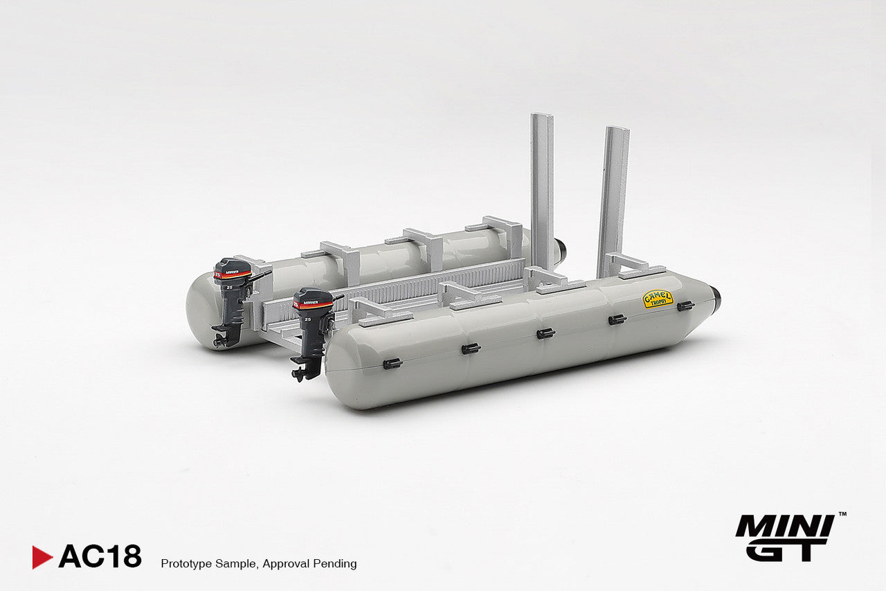 1/64 CAMEL TROPHY PONTOON RAFT (PLASTIC AND ALLOY) - Mini GT - MGTAC18