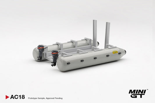 1/64 CAMEL TROPHY PONTOON RAFT (PLASTIC AND ALLOY) - Mini GT - MGTAC18