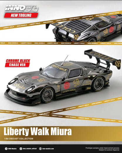 1/64 LB-Silhouette WORKS Miura GT  With Chase Car - Inno64 - IN64-LBMIURA-01