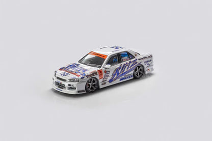 1/64 - Nissan Skyline GT-R ER34 25GTT GT-T Turbo D1GP Biltz Drift 2004 Edition (Limited 899 Pieces) - Mortal Models