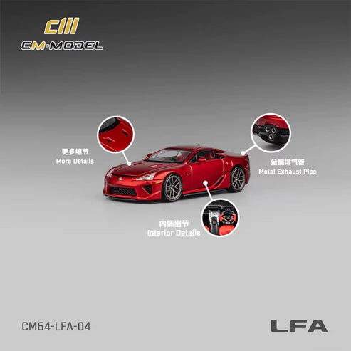 1/64 - Lexus LFA Red Official Licensed (China Suzhou GT Show 2025 Limited Edition) - CM Models CM64-LFA-04