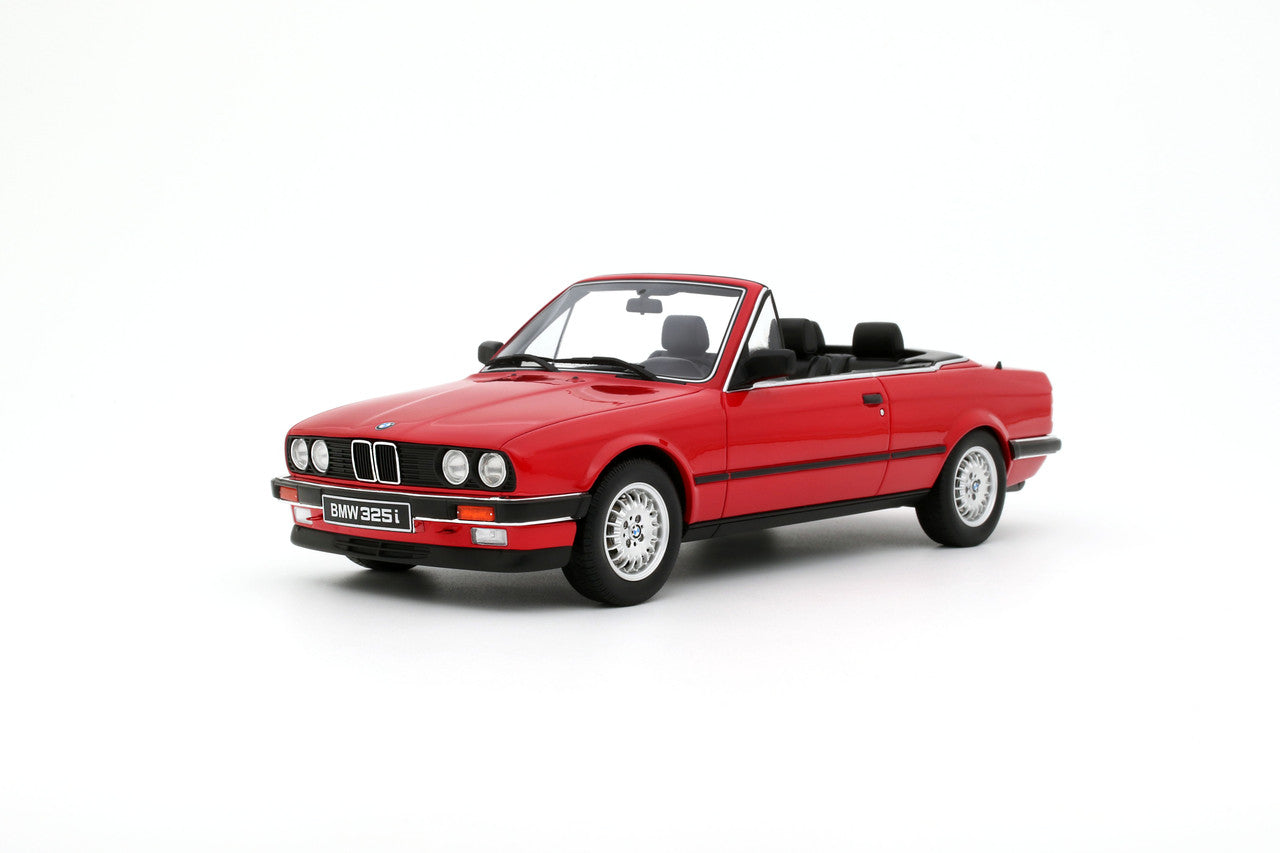 1/18 BMW 325I CONVERTIBLE BRIGHT RED 1986 - Otto Models - OT1194