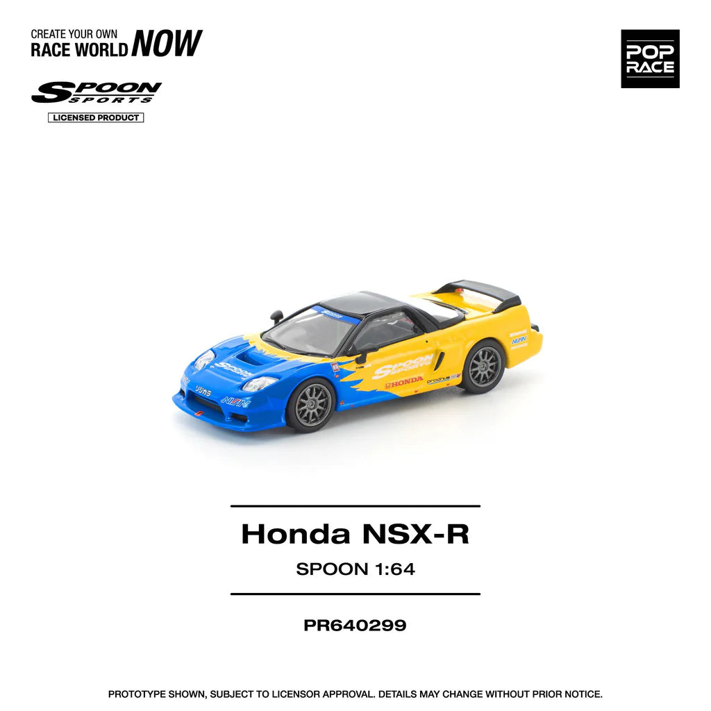 1/64 Honda NSX-R Spoon, yellow/blue - Pop Race - PR640299