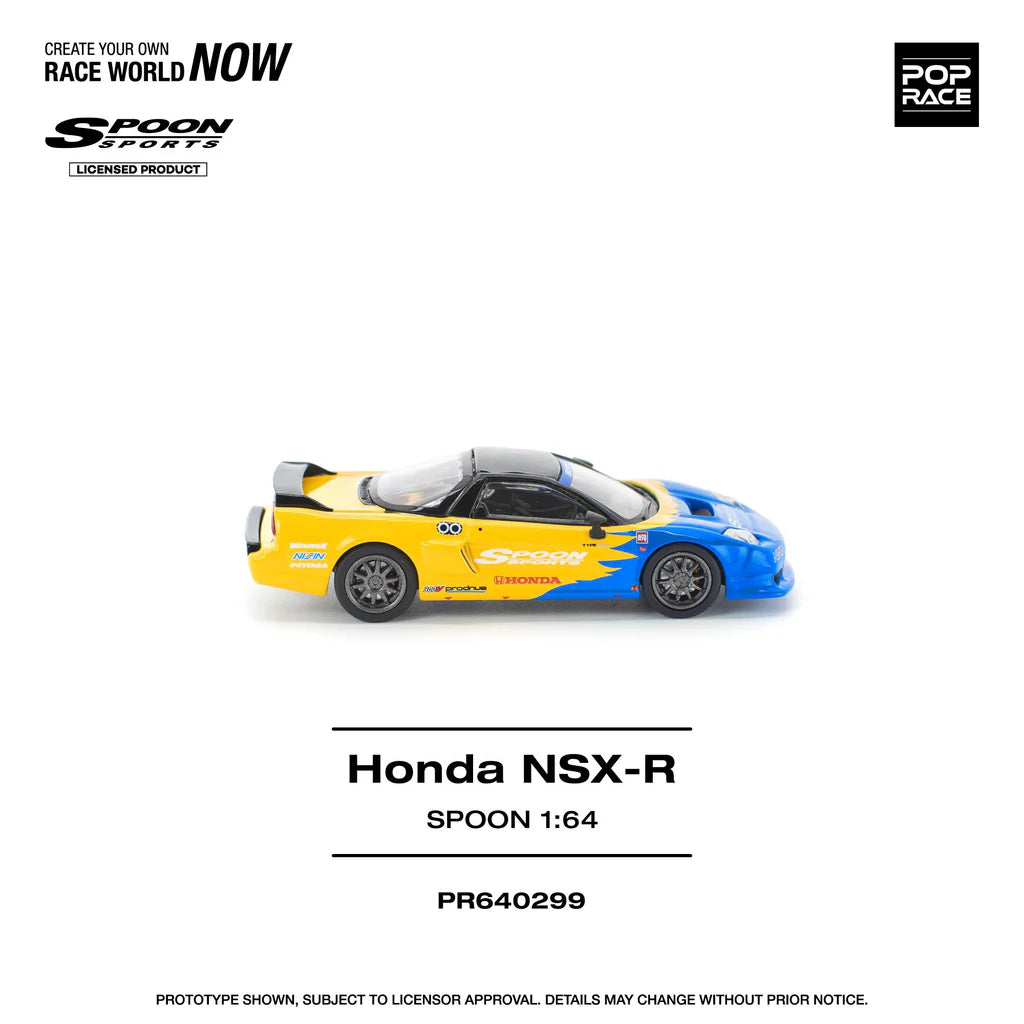 1/64 Honda NSX-R Spoon, yellow/blue - Pop Race - PR640299